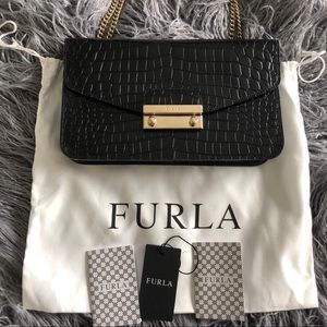 Furla Small Julia Pochette in Croco - Crossbody